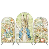 Aperturee Farm House Theme Rabbit Light Green Arch Backdrop Kit